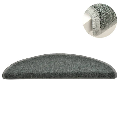 Stufenmatten 15 Stk. 56x17x3 cm Dunkelgrün Halbrund
