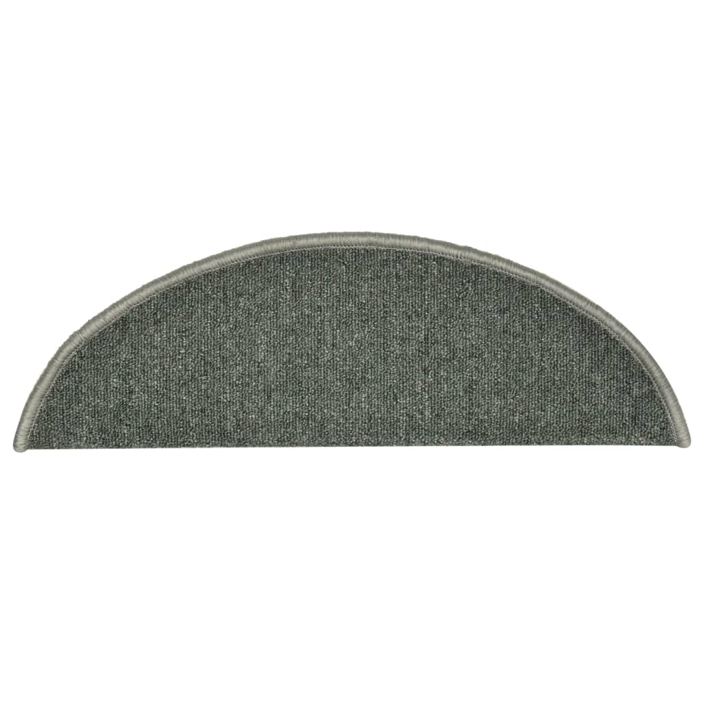 Stufenmatten 15 Stk. 56x17x3 cm Dunkelgrün Halbrund