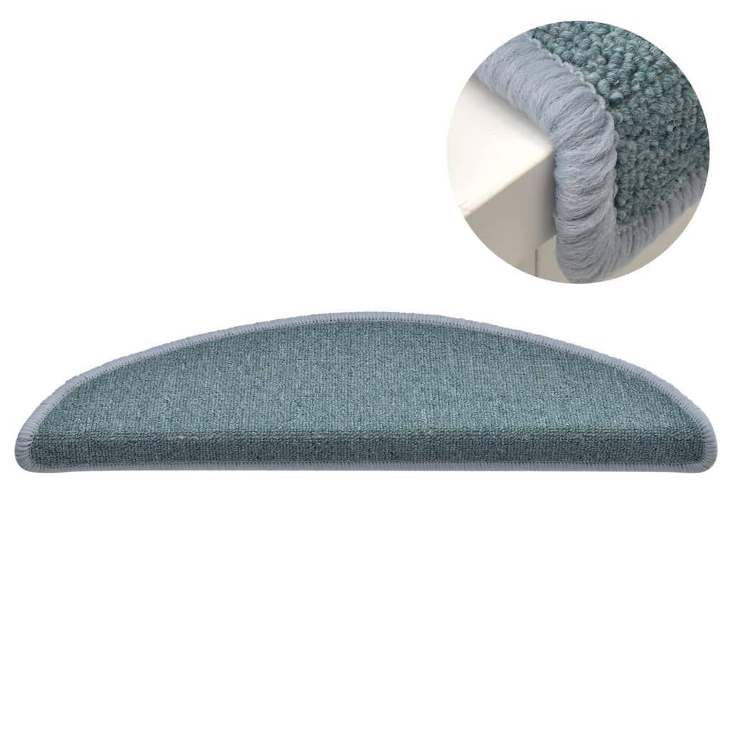 Stufenmatten 15 Stk. 56x17x3 cm Seeblau Halbrund