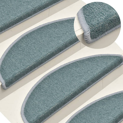 Stufenmatten 15 Stk. 56x17x3 cm Seeblau Halbrund