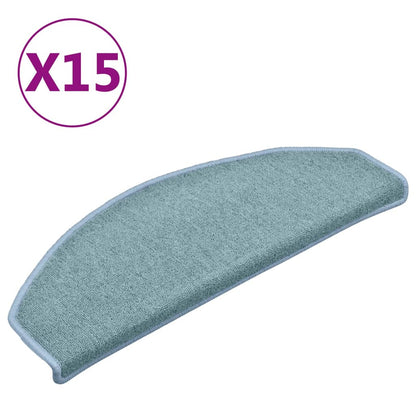 Stufenmatten 15 Stk. 65x24x4 cm Seeblau Halbrund Groß
