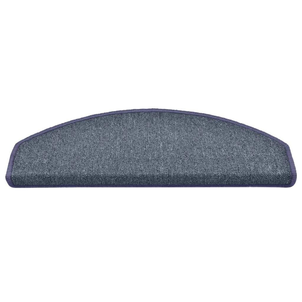Stufenmatten 15 Stk. 65 x 24 x 4 cm Dunkelgrau und Blau Halbrund Groß