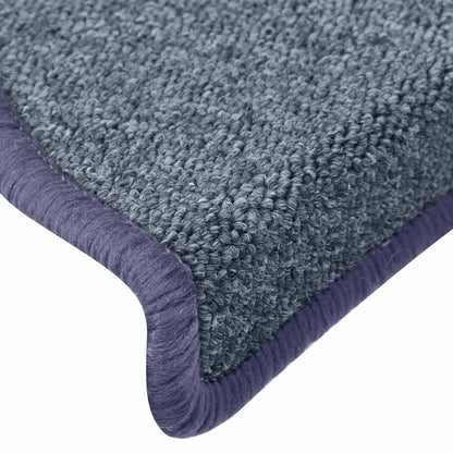 Stufenmatten 15 Stk. 65 x 24 x 4 cm Dunkelgrau und Blau Halbrund Groß