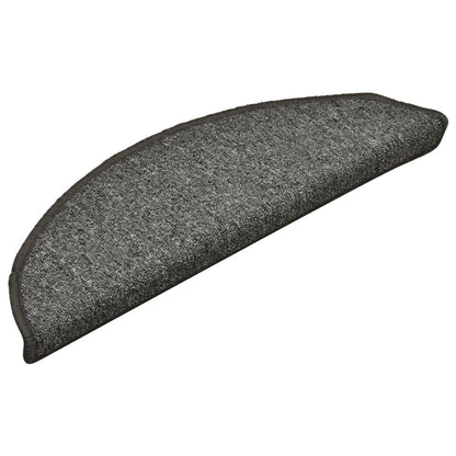 Stufenmatten 15 Stk. 56x17x3 cm Dunkelgrau Halbrund