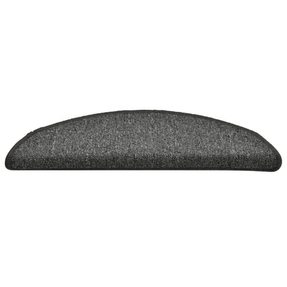 Stufenmatten 15 Stk. 56x17x3 cm Dunkelgrau Halbrund