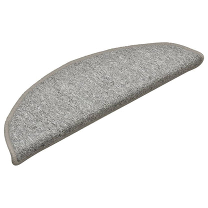 Stufenmatten 15 Stk. 56x17x3 cm Hellgrau Halbrund