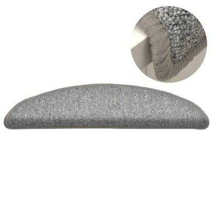 Stufenmatten 15 Stk. 56x17x3 cm Hellgrau Halbrund