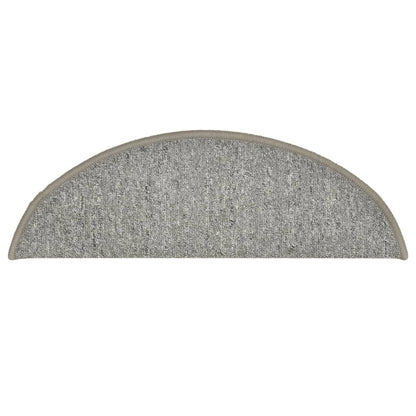 Stufenmatten 15 Stk. 56x17x3 cm Hellgrau Halbrund