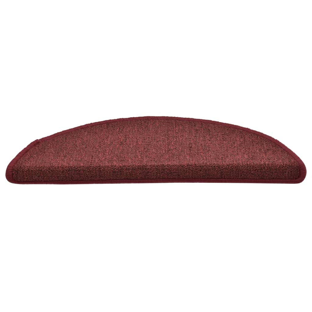 Stufenmatten 15 Stk. 56x17x3 cm Bordeaux Halbrund