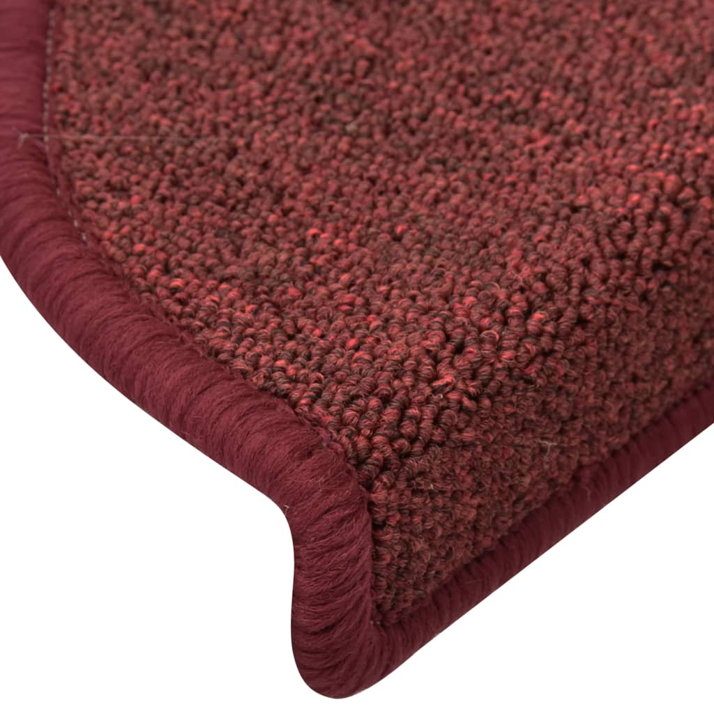 Stufenmatten 15 Stk. 56x17x3 cm Bordeaux Halbrund