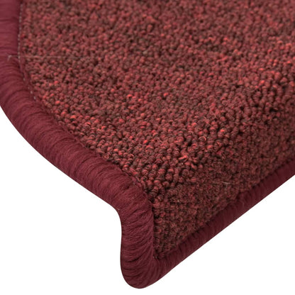 Stufenmatten 15 Stk. 56x17x3 cm Bordeaux Halbrund