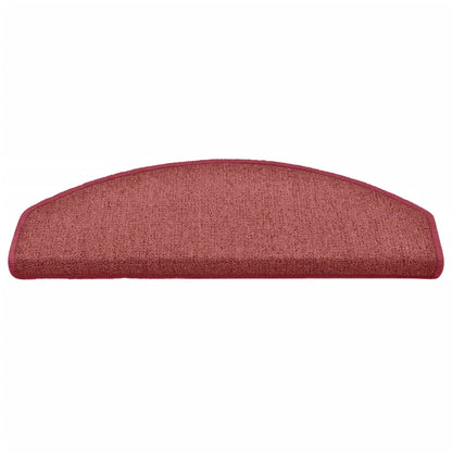 Stufenmatten 15 Stk. 65x24x4 cm Bordeaux Halbrund Groß