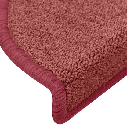 Stufenmatten 15 Stk. 65x24x4 cm Bordeaux Halbrund Groß
