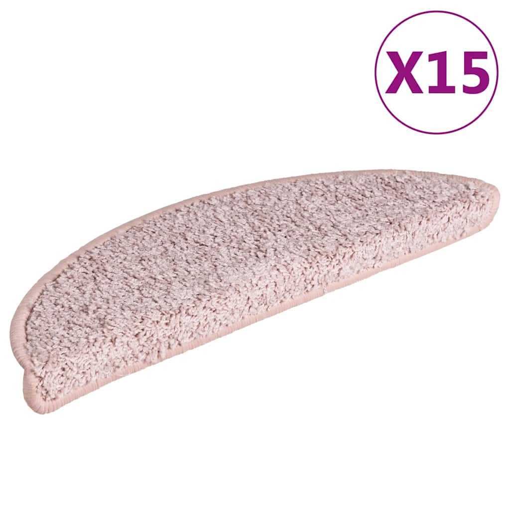 Stufenmatten 15 Stk. 56x17x3 cm Hellrosa Halbrund