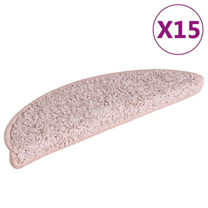 Stufenmatten 15 Stk. 56x17x3 cm Hellrosa Halbrund