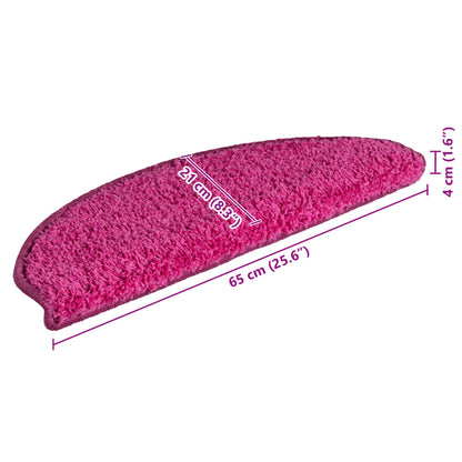 Stufenmatten 15 Stk. 65x21x4 cm Rosa Halbrund Groß