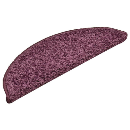 Stufenmatten 15 Stk. 56x17x3 cm Dunkelviolett Halbrund