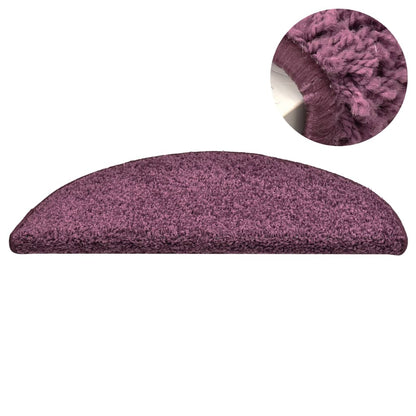 Stufenmatten 15 Stk. 56x17x3 cm Dunkelviolett Halbrund