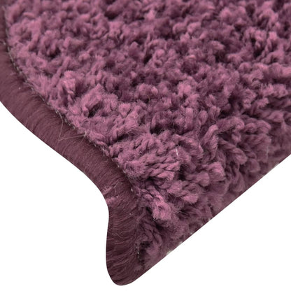Stufenmatten 15 Stk. 56x17x3 cm Dunkelviolett Halbrund