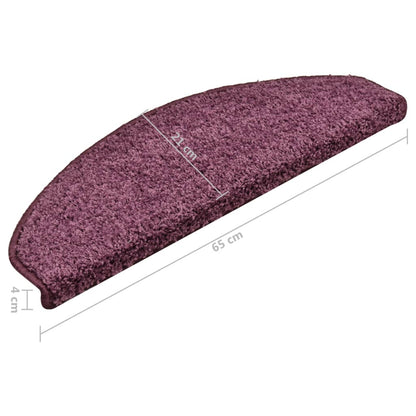 Stufenmatten 15 Stk. 65x21x4 cm Dunkelviolett Halbrund Groß