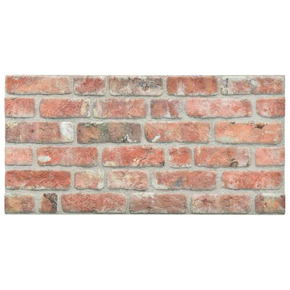 3D-Wandpaneele 10 Stk. Rot Backstein-Optik EPS