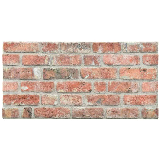 3D-Wandpaneele 10 Stk. Rot Backstein-Optik EPS