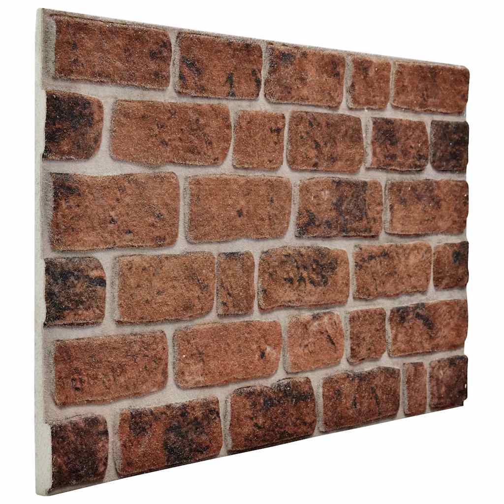 3D-Wandpaneele 10 Stk. Dunkelbraun Backstein-Optik EPS