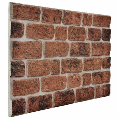 3D-Wandpaneele 10 Stk. Dunkelbraun Backstein-Optik EPS