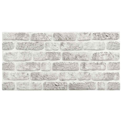 3D-Wandpaneele 10 Stk. Hellgrau Backstein-Optik EPS