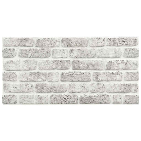 3D-Wandpaneele 10 Stk. Hellgrau Backstein-Optik EPS