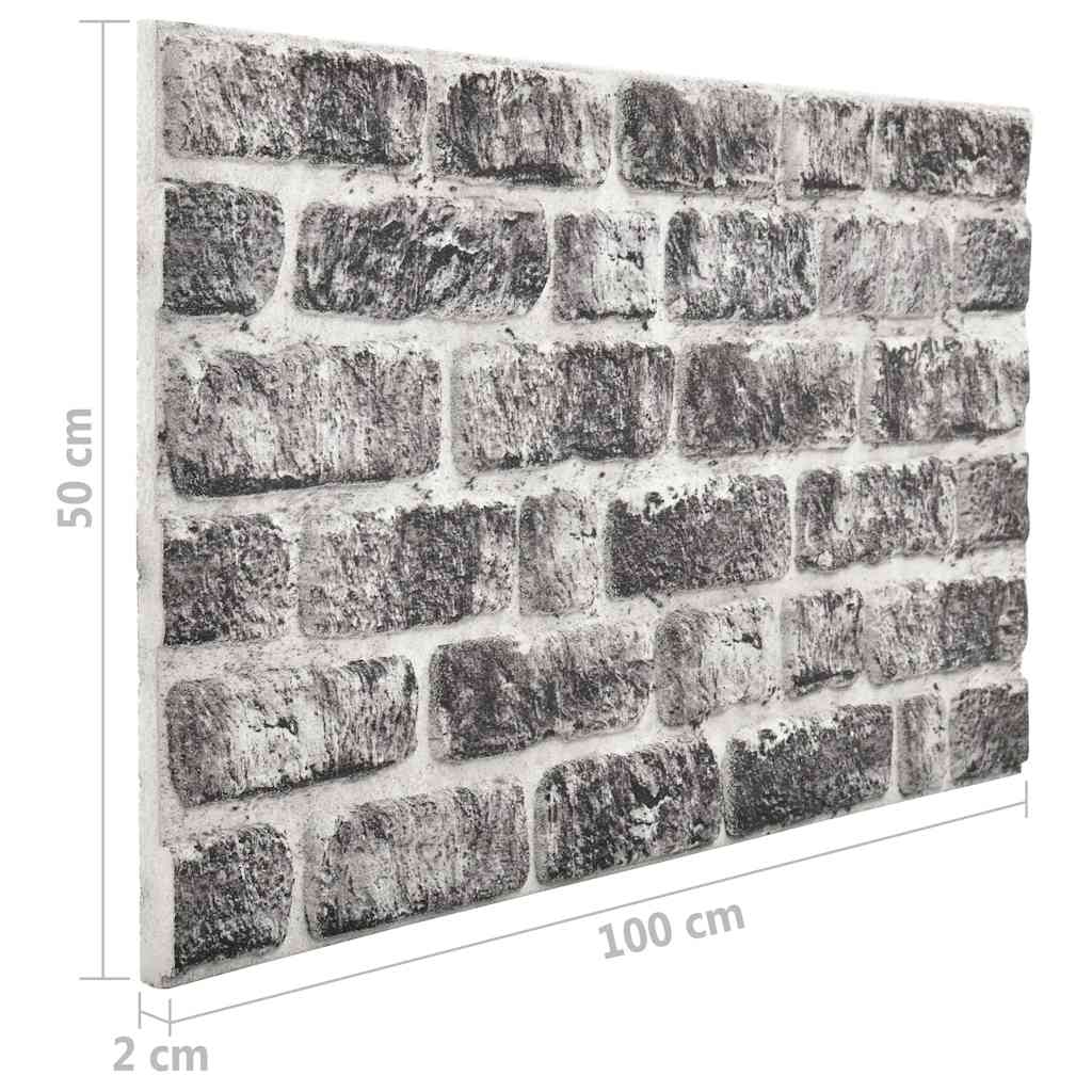 3D-Wandpaneele 10 Stk. Dunkelgrau Backstein-Optik EPS