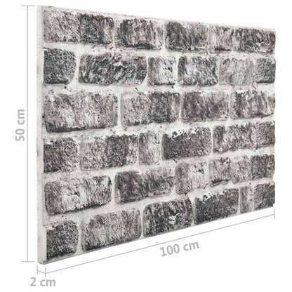 3D-Wandpaneele 10 Stk. Dunkelgrau Backstein-Optik EPS