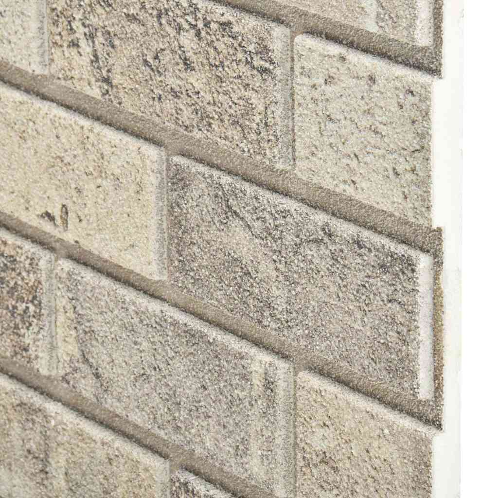 3D vægpaneler 10 stk Sandfarvet murstenslook EPS