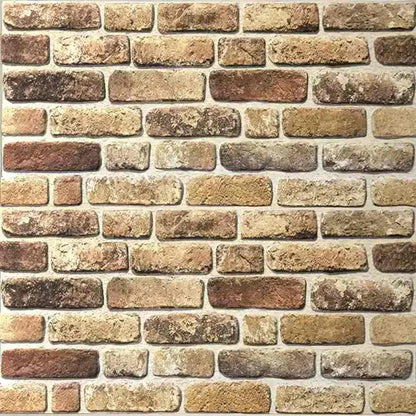 3D vægpaneler 10 stk Sandfarvet murstenslook EPS