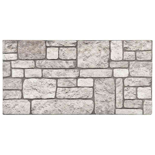 3D-Wandpaneele 10 Stk. Grau Backstein-Optik EPS