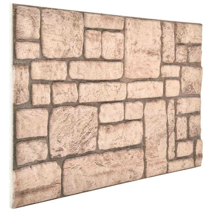 3D-Wandpaneele 10 Stk. Beige Backstein-Optik EPS