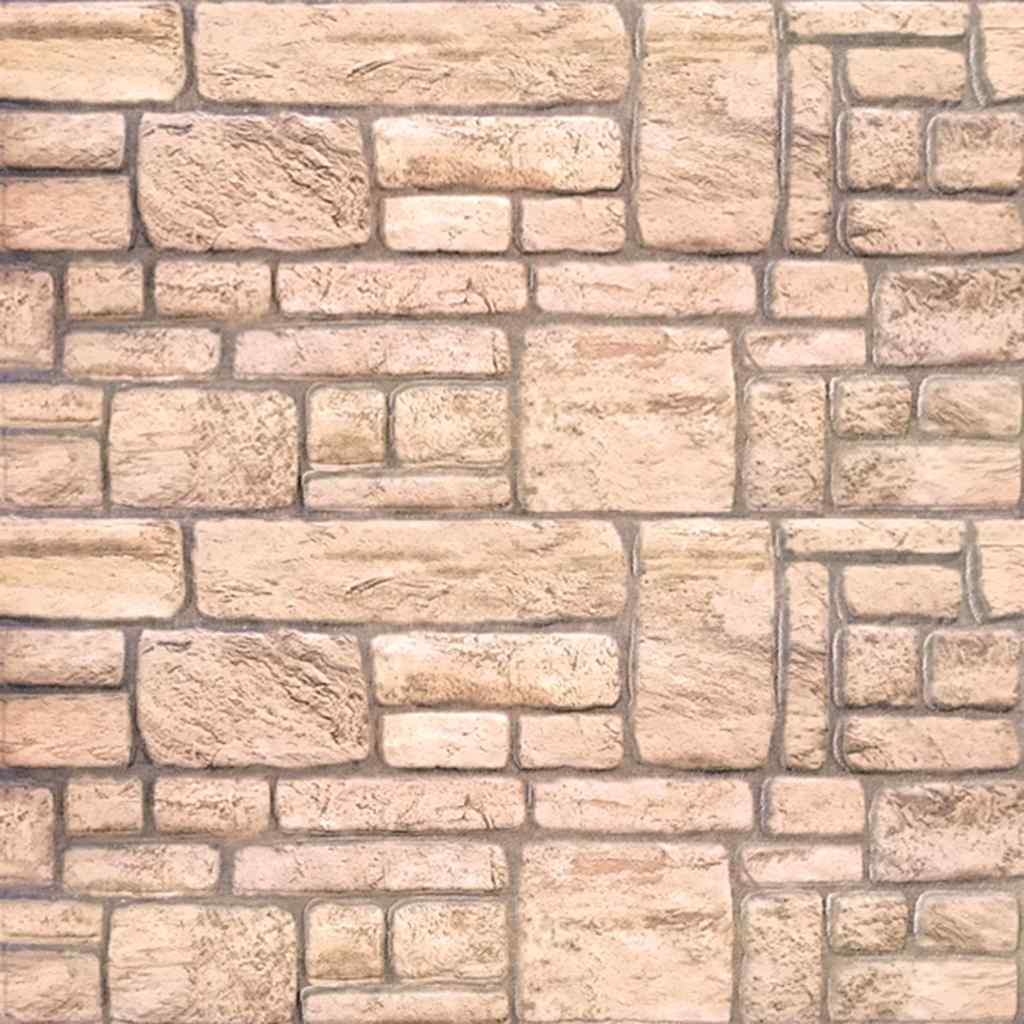 3D-Wandpaneele 10 Stk. Beige Backstein-Optik EPS