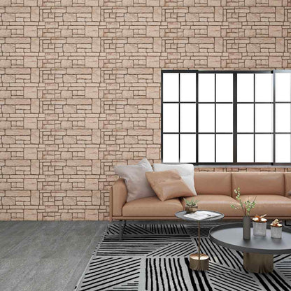 3D-Wandpaneele 10 Stk. Beige Backstein-Optik EPS