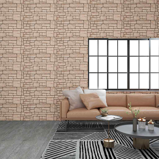 3D-Wandpaneele 10 Stk. Beige Backstein-Optik EPS