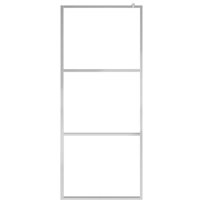 Duschwand für Begehbare Dusche Halbmattiertes ESG-Glas 80x195cm