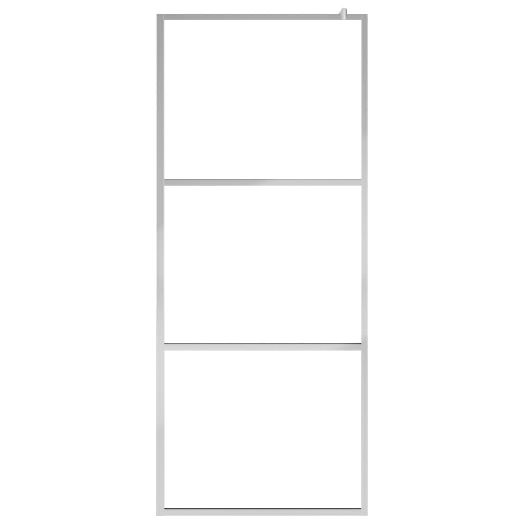 Begehbare Duschwand mit voll mattiertem ESG-Glas 80x195 cm