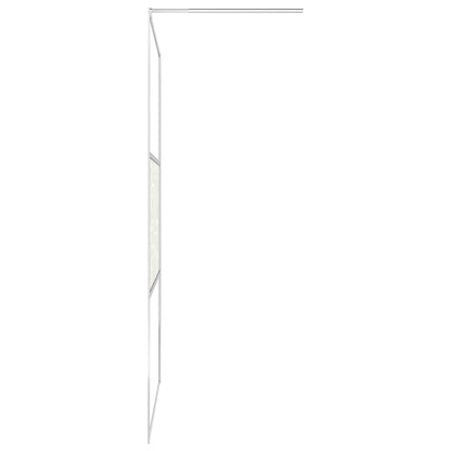 Duschwand für Begehbare Dusche ESG-Glas Steindesign 80x195 cm