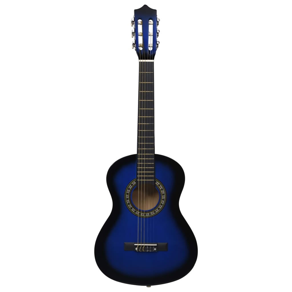 Klassikgitarre für Anfänger und Kinder mit Tasche Blau 1/2 34"