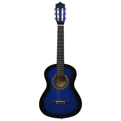 Klassikgitarre für Anfänger und Kinder mit Tasche Blau 1/2 34"