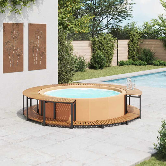 Whirlpool-Verkleidung 273x53 cm Akazie Massivholz