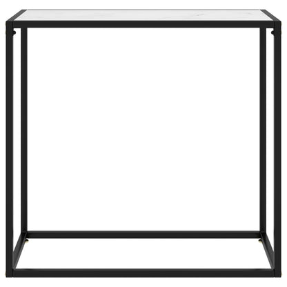 Konsolentisch Weiß 80x35x75 cm Hartglas