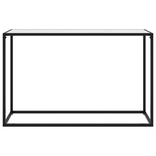 Konsolentisch Weiß 120x35x75 cm Hartglas
