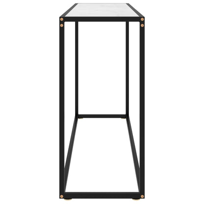 Konsolentisch Weiß 120x35x75 cm Hartglas