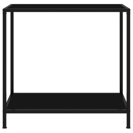 Konsolentisch Schwarz 80x35x75 cm Hartglas