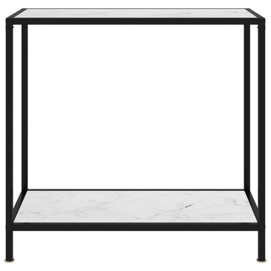 Konsolentisch Weiß 80x35x75 cm Hartglas